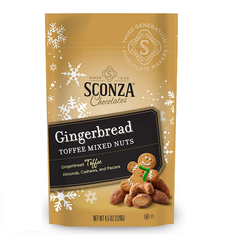 Sconza Gingerbread Toffee Mixed Nuts-Half Nuts-Half Nuts