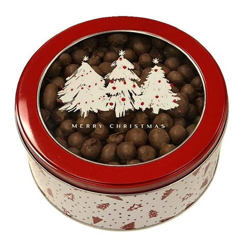 Christmas Holiday Double Dipped Peanuts Tin-Half Nuts-Half Nuts
