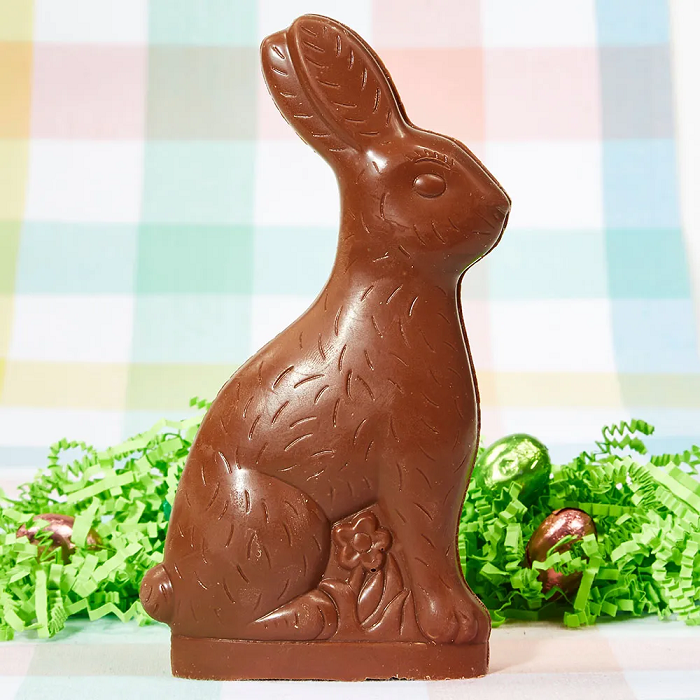 Gertrude Hawk Solid Milk Chocolate Rabbit - 9 oz.-Half Nuts-Half Nuts