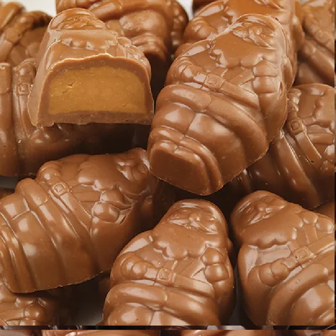 Milk Chocolate Peanut Butter Santa Minuettes-Half Nuts-Half Nuts