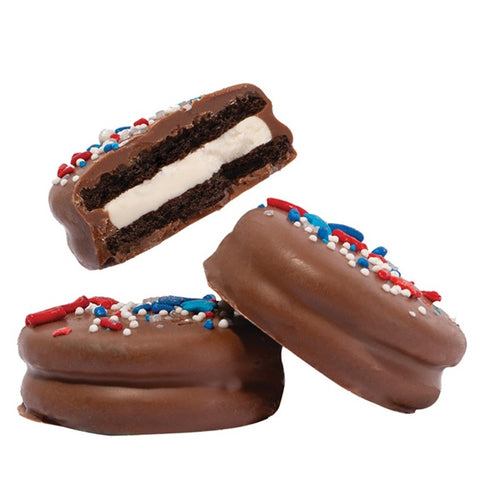 Firecracker Milk Chocolate Double Stuffed Oreo® Cream Filled Cookie-Half Nuts-Half Nuts