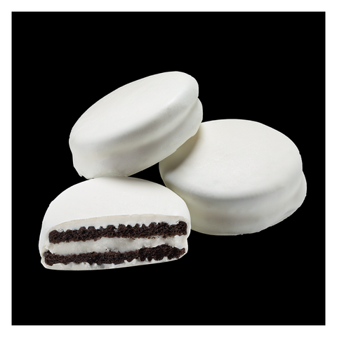 White Chocolate Double Stuffed (OREO) Cream Filled Cookie-Half Nuts-Half Nuts
