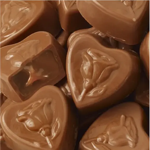 Milk Chocolate Caramel Heart Minuettes-Half Nuts-Half Nuts