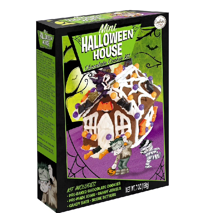 Halloween House Chocolate Cookie Kit-Half Nuts-Half Nuts