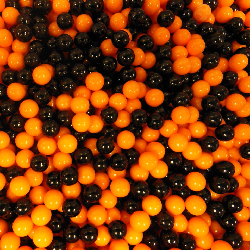 Halloween Mini Orange and Black Jawbreakers-Half Nuts-Half Nuts