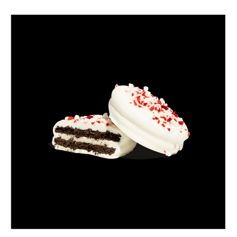 White Chocolate Peppermint Double Stuffed (OREO) Cream Filled Cookie-Half Nuts-Half Nuts