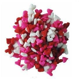 Red, Pink and White MINI Heart Decorette Sprinkles-Half Nuts-Half Nuts