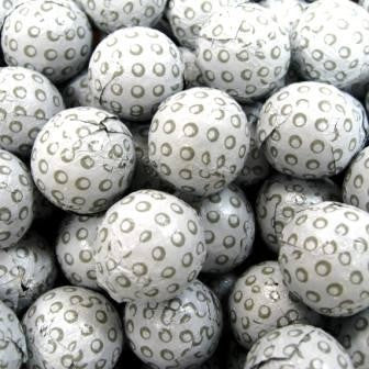 Foiled Milk Chocolate Golf Balls-Half Nuts-Half Nuts