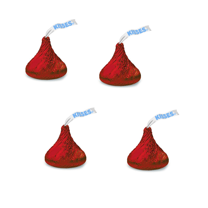 Hershey Kisses Red Foiled-Half Nuts-Half Nuts
