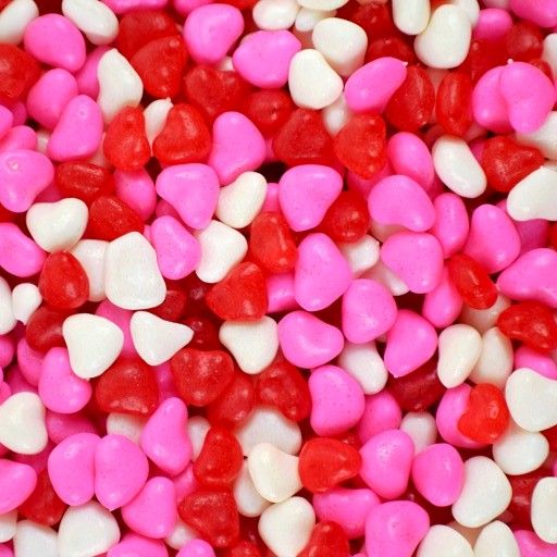 Red, White and Pink Fruity Imperial Hearts-Half Nuts-Half Nuts