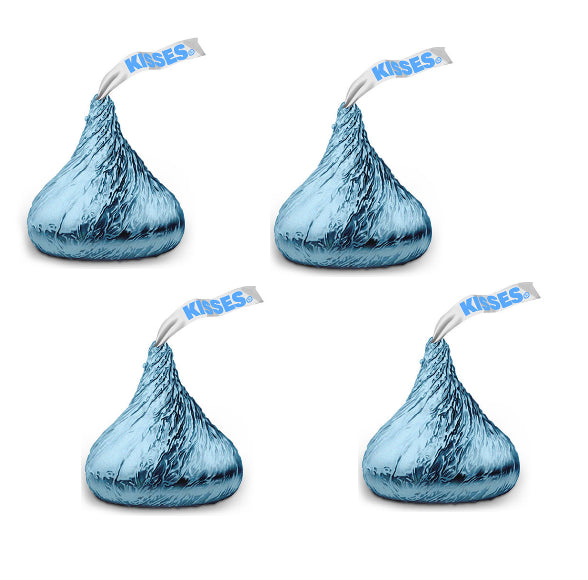 Hershey Kisses Light Blue Foiled-Half Nuts-Half Nuts