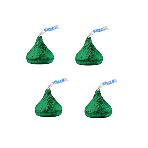 Hershey Kisses Dark Green Foiled-Half Nuts-Half Nuts