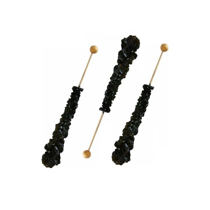 Rock Candy - Black Cherry Crystal Stick-Half Nuts-Half Nuts