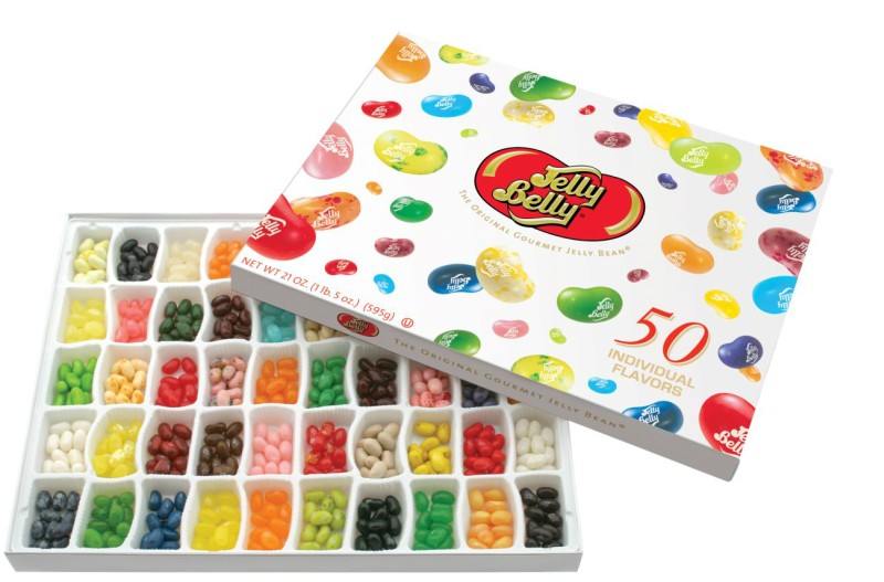 Jelly Belly 50-Flavor Gift Box-Manufacturer-Half Nuts