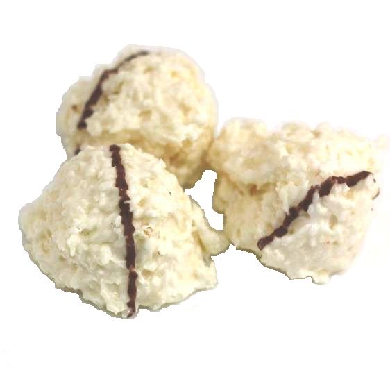 Sugar Free White Chocolate Coconut Haystacks-Manufacturer-Half Nuts