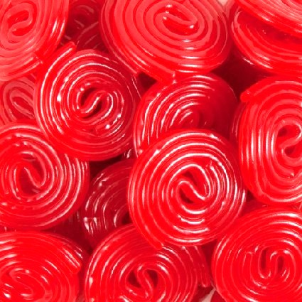 Strawberry Licorice Wheels-Manufacturer-Half Nuts