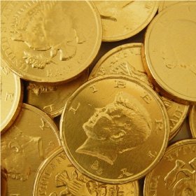Chocolate Gold Coins - Large-Manufacturer-Half Nuts