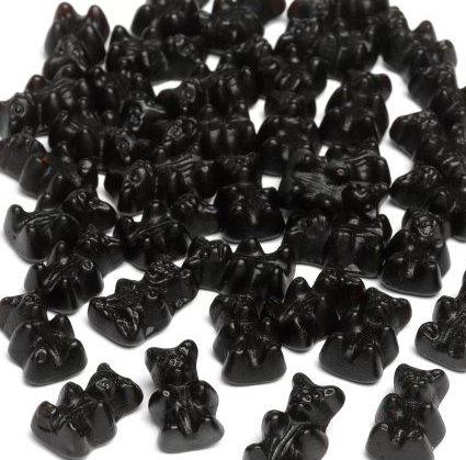 Sugar Free Imported Black Licorice Bears-Manufacturer-Half Nuts