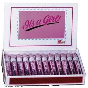 It's a Girl Chocolate Cigars - Box-Manufacturer-Half Nuts