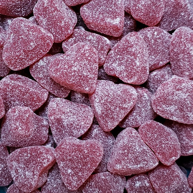 Cinnamon Jelly Hearts-Half Nuts-Half Nuts