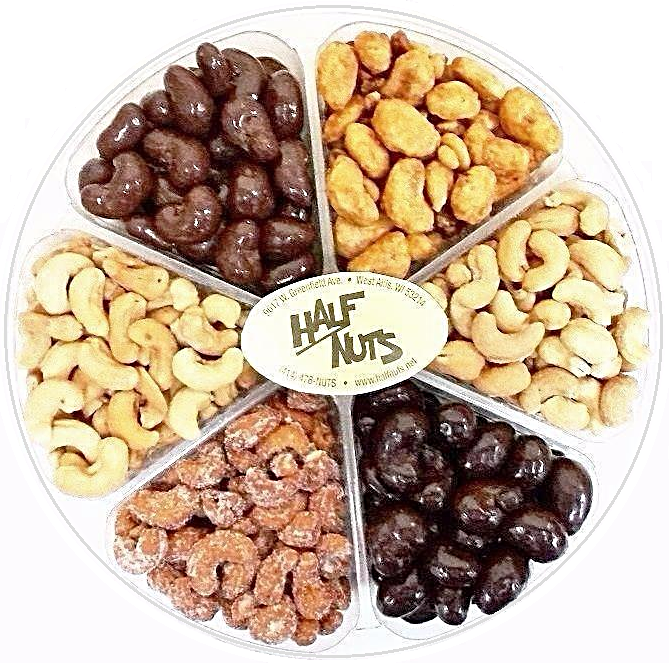 Crazy About Cashews Gift Tray-Half Nuts-Half Nuts