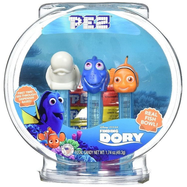 PEZ - Finding Dory Fish Bowl 3pk-Half Nuts-Half Nuts