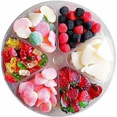 Haribo Gummi Gift Tray-Half Nuts-Half Nuts
