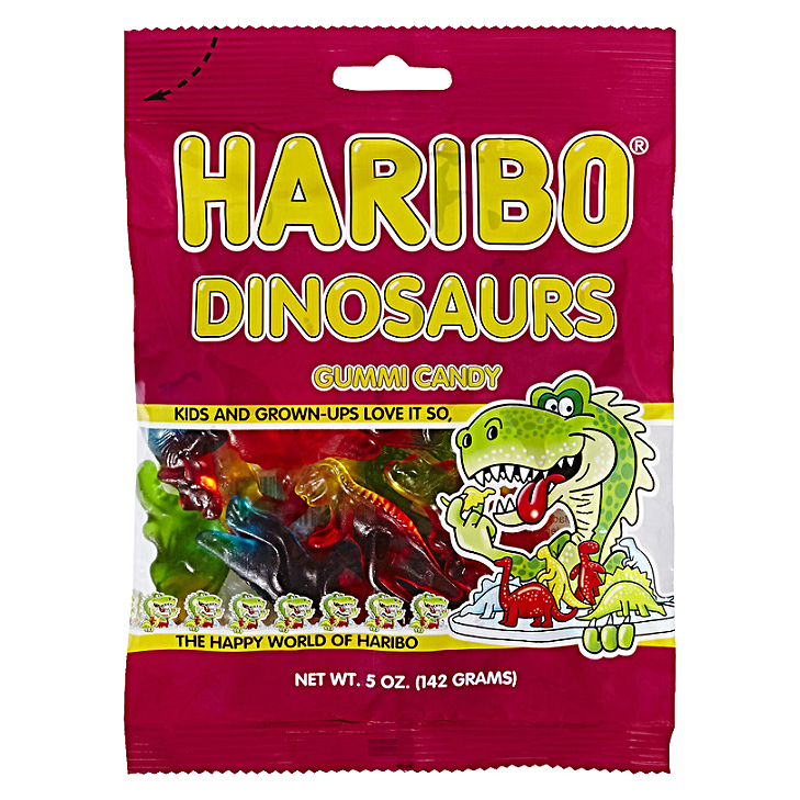 Haribo Gummi Dinosaurs-Half Nuts-Half Nuts