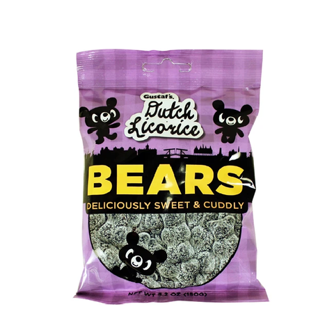 Gustaf Licorice Bears - peg bag-Half Nuts-Half Nuts