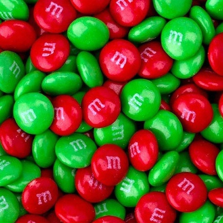 M&M's Milk Chocolate Candies Red & Green Holiday