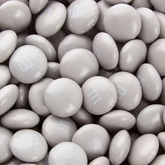 M&Ms - Silver-Manufacturer-One Pound-Half Nuts