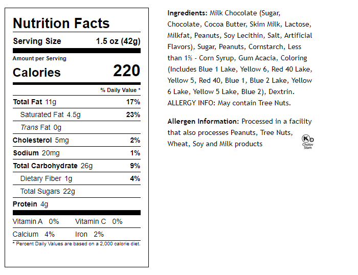 M&Ms - Peanut – Half Nuts