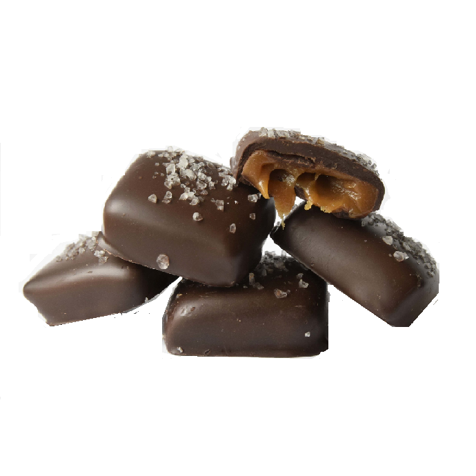 Dark Chocolate Sea Salt Caramels-Manufacturer-Half Nuts