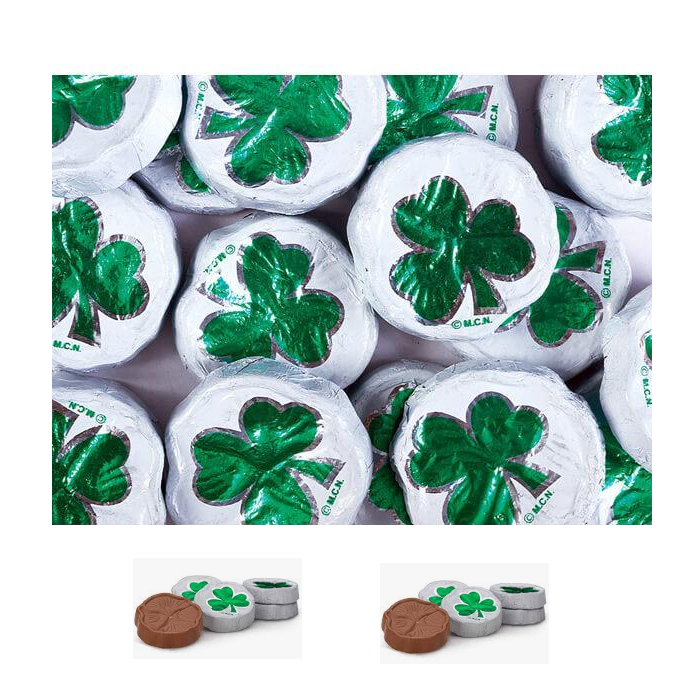 Madelaine Chocolate Foiled Shamrocks-Half Nuts-Half Nuts