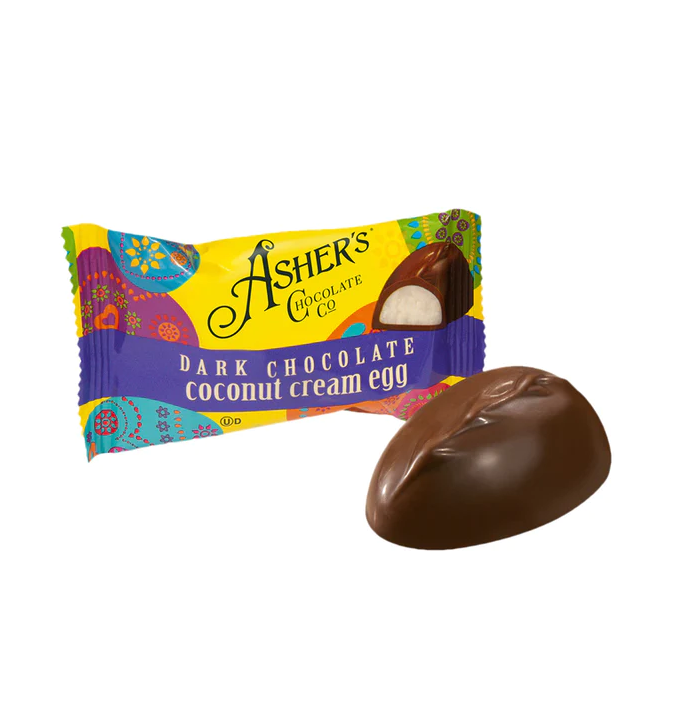 Asher Dark Chocolate Coconut Cream Egg-Half Nuts-Half Nuts