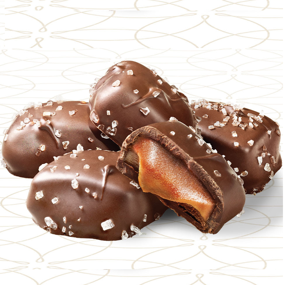 Millk Chocolate Sea Salt Caramels-Half Nuts-Half Nuts