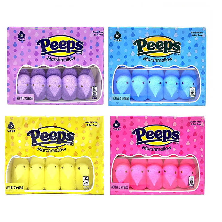 Peeps - Marshmallow Chicks-Half Nuts-Pink-Half Nuts