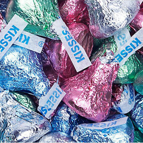 Hershey Kisses - Pastels-Half Nuts-Half Nuts