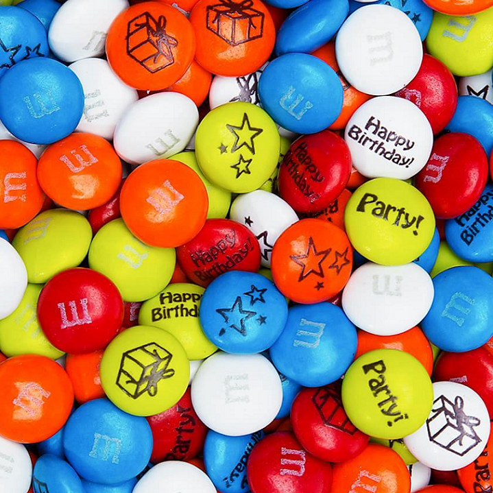 M&Ms - Happy BIrthday Blend-Half Nuts-Half Nuts
