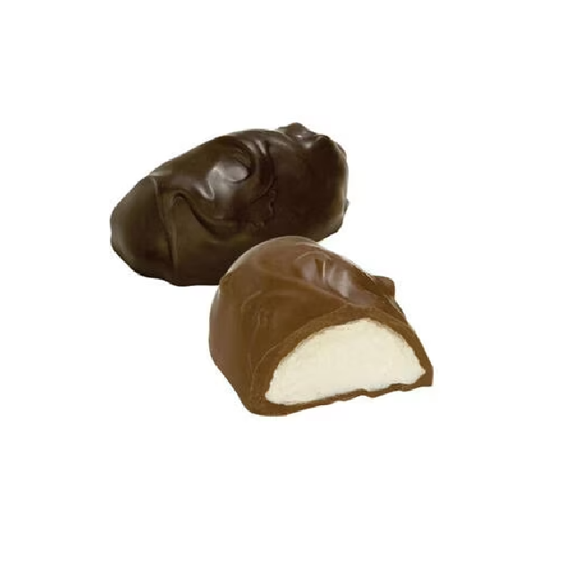 Asher Milk or Dark Petite Marshmallow eggs - 8ozs.-Half Nuts-Milk Chocolate-Half Nuts