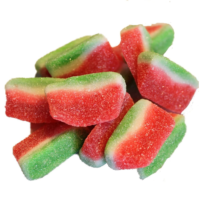 Gummi Watermelon Slices-Half Nuts-Half Nuts