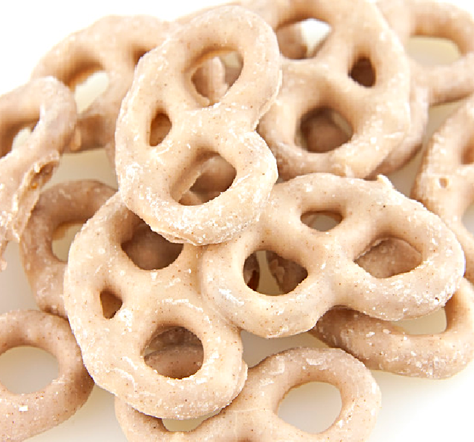 Apple Cinnamon Yogurt Pretzels-Half Nuts-Half Nuts