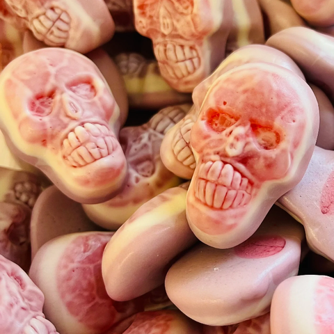 Jelly Filled Gummi Skulls-Half Nuts-Half Nuts