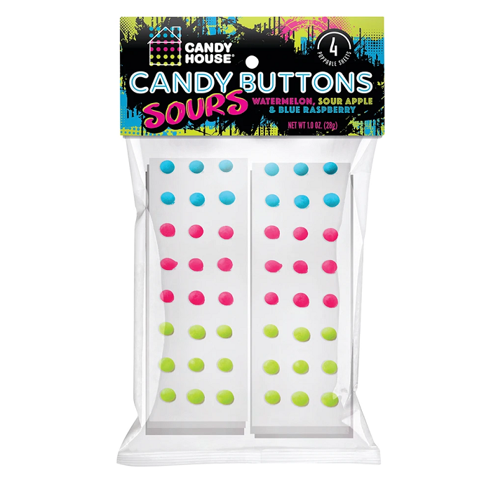 Sour Candy Buttons - Half Nuts