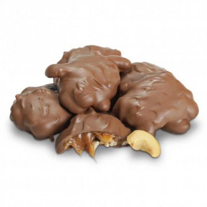 Milk Chocolate Cashew Turtles-Half Nuts-Half Nuts