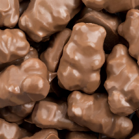 Chocolate Covered Gummi Bears - Assorted Fruit-Half Nuts-Half Nuts