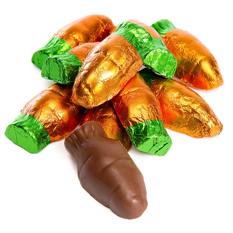 Chocolate Foiled Carrots-Half Nuts-Half Nuts
