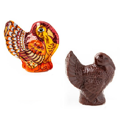 Madelaine Dark Chocolate Turkey - Medium-Half Nuts-Half Nuts