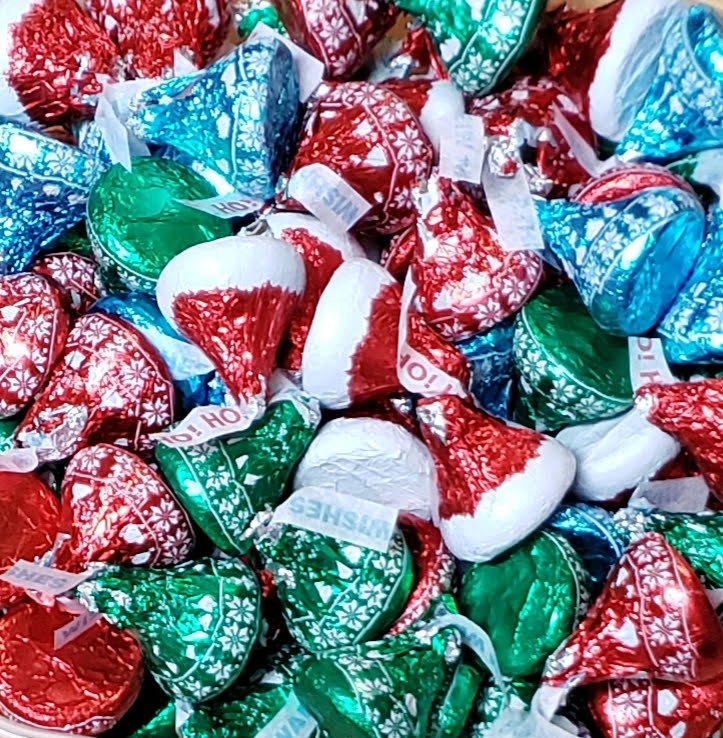 Hershey Kisses Christmas Mix-Half Nuts-Half Nuts
