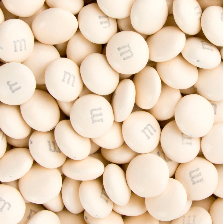 White M&M's – Half Nuts